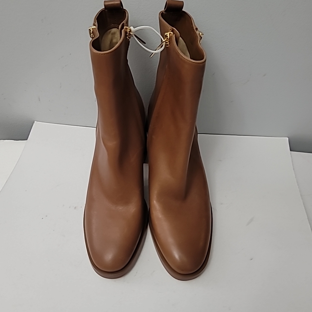Michael Kors Luggage Regan Mid Heeled Ankle Boots - Picture 3 of 11